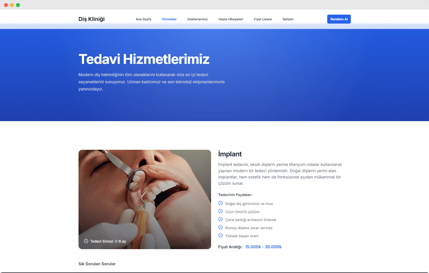 Klinik Web Sitesi services