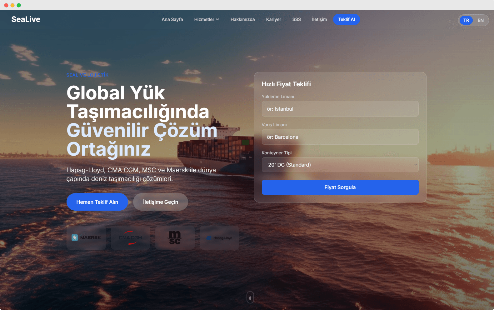 Lojistik Şirketi Web Sitesi